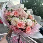 Букет цветов "Пудровая гармония"