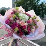 Букет цветов "Персиковый рассвет"